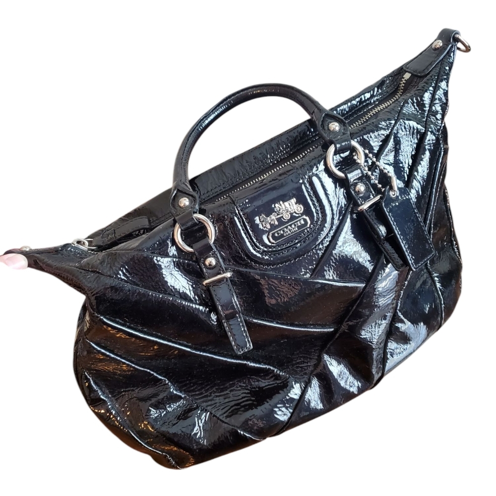 Coach Black Patent Leather Madison Sachel